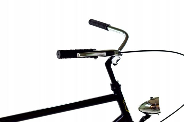 Cykelstyre med bromsgrepp och lampa