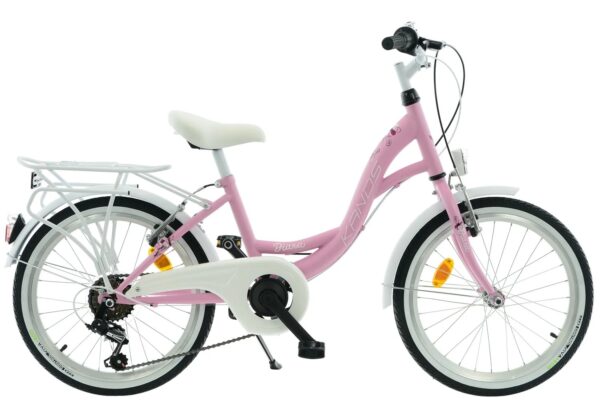 detský bicykel kands diana 20", 100–140 cm, 6 prevodov, ružový