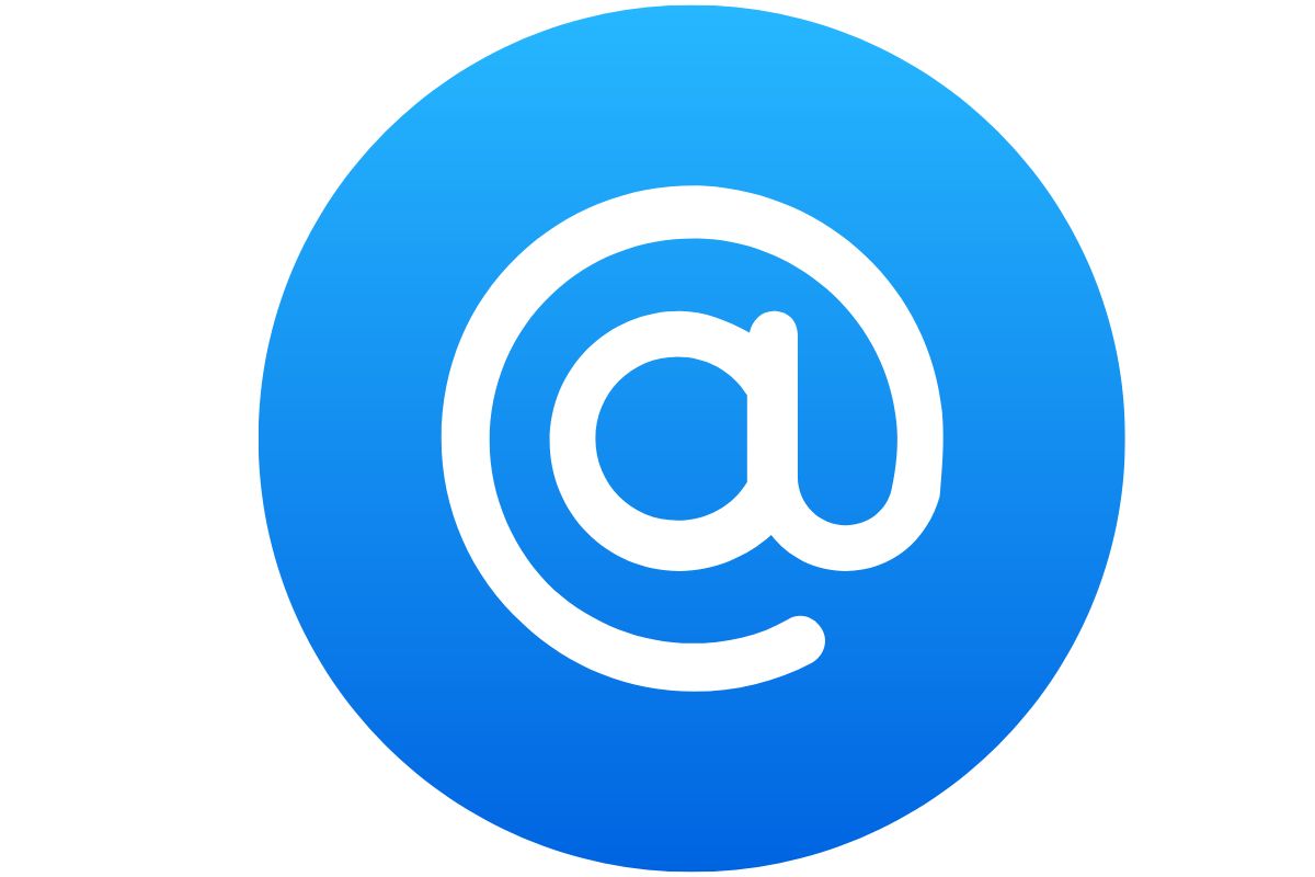 At-tecken i blå cirkel