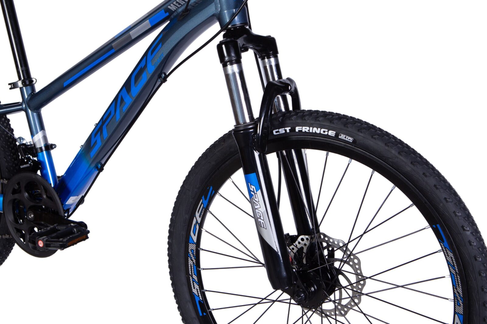 Horský bicykel so štýlovým modrým rámom