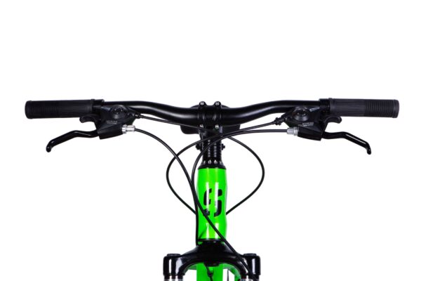 Riadiaca tyč zeleného bicykla s brzdami