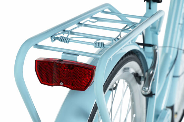 Cykelbaga med bakljus och däck