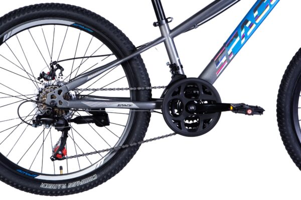 Detail bicykla so systémom prevodov.