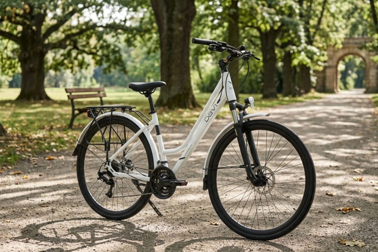trekkingový bicykel davi adventuro 28", 160 185 cm, 21 prevodov, biely