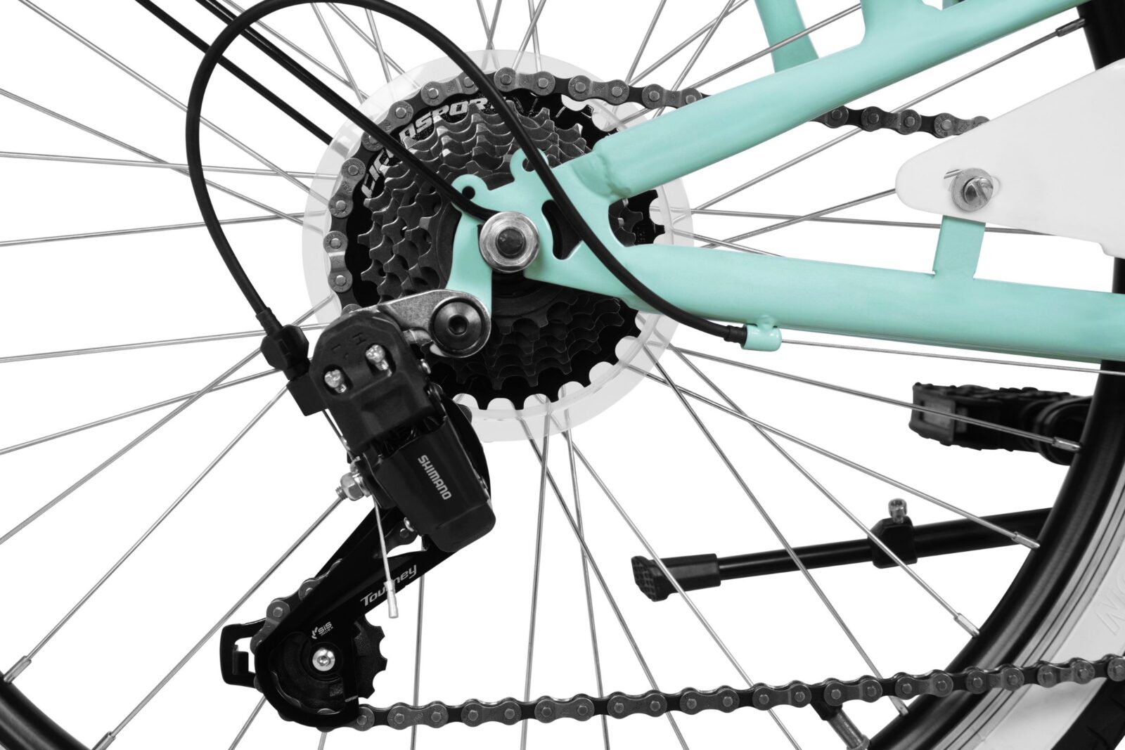 detský bicykel davi molli 24", 130 165 cm, 7 prevodov, zelený