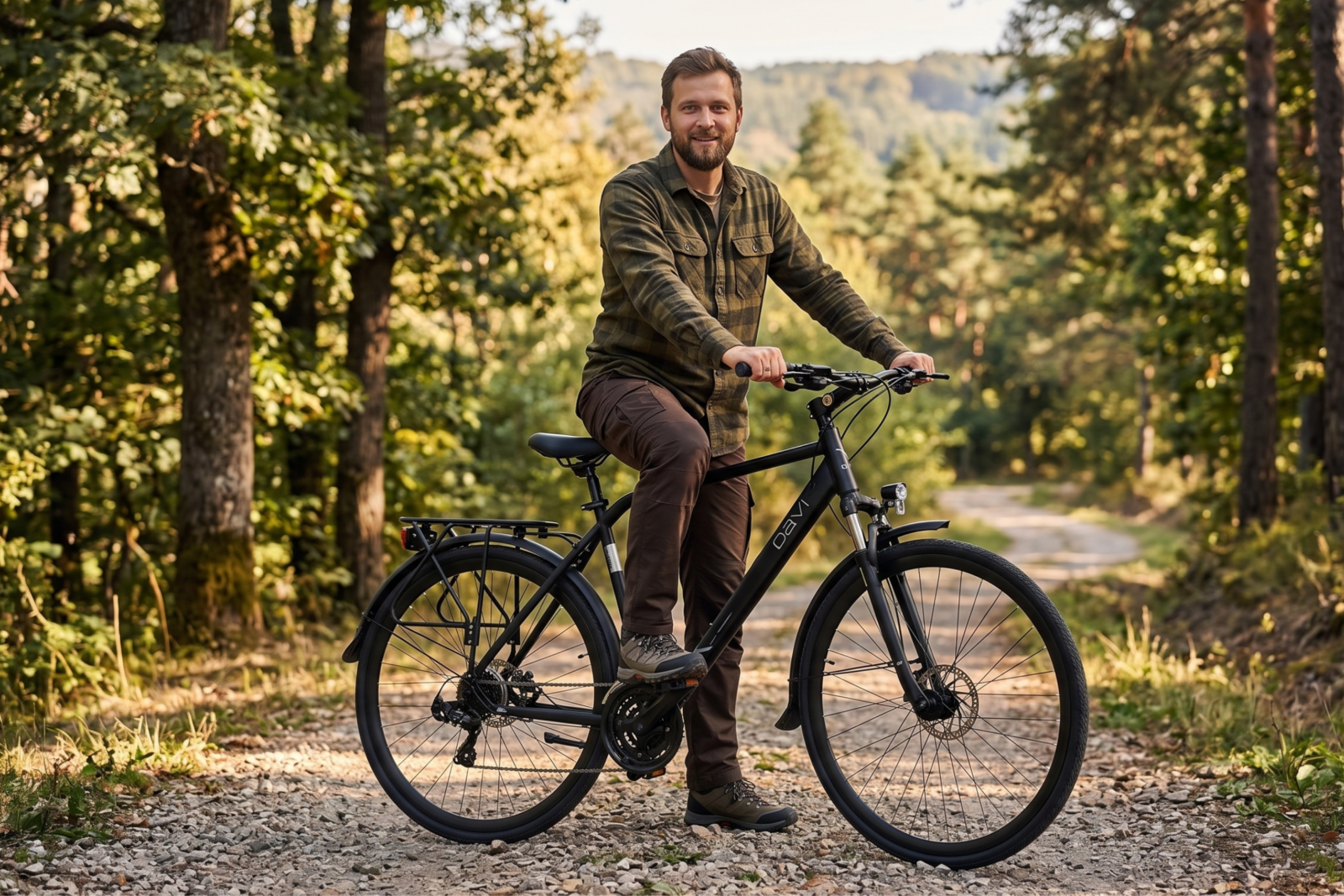 trekingový bicykel davi adventuro 28", 160 185 cm, 21 prevodov, Čierna farba