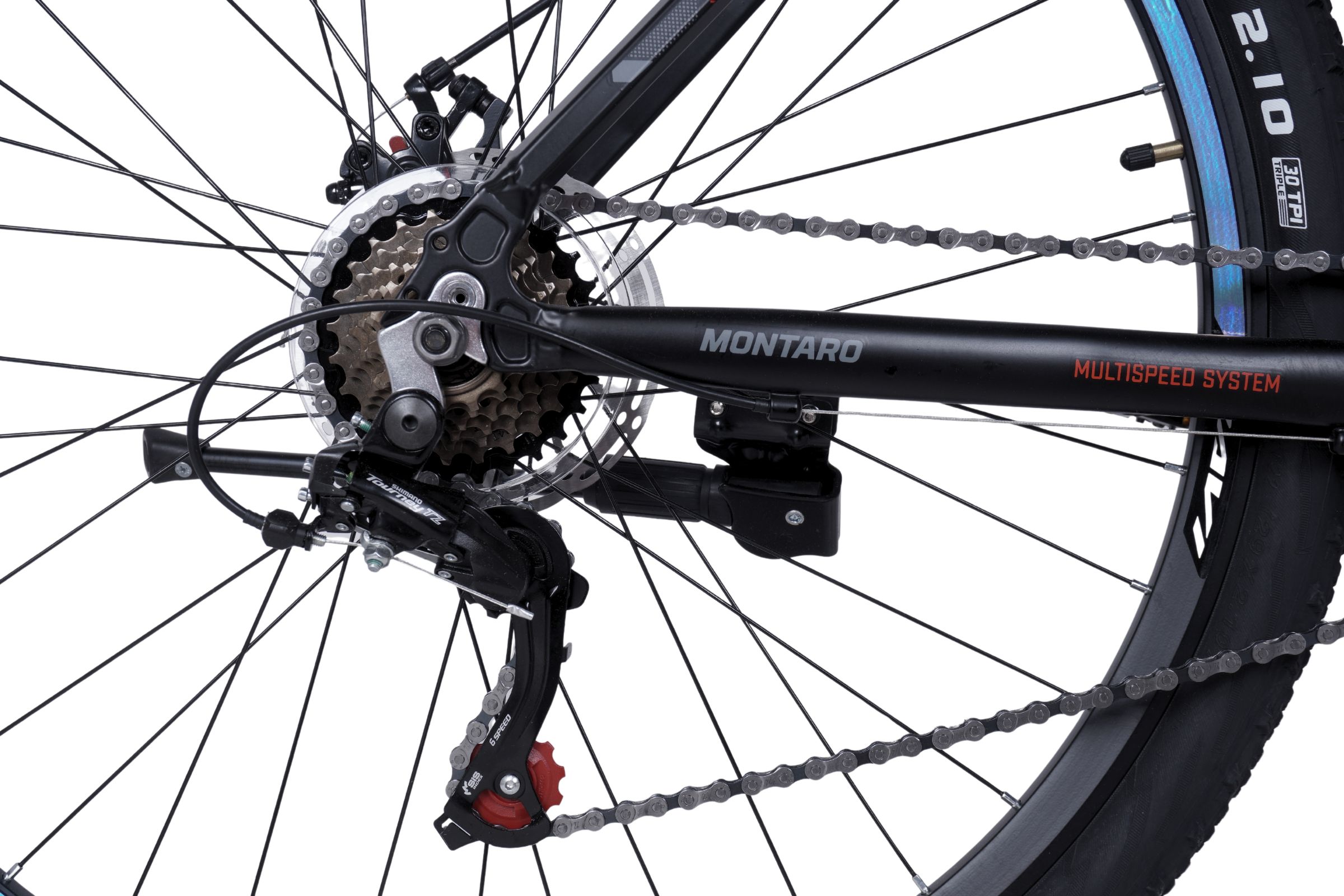 horský bicykel davi montaro hliník 29", 160–185 cm, 21 prevodov, Čierny/Červený