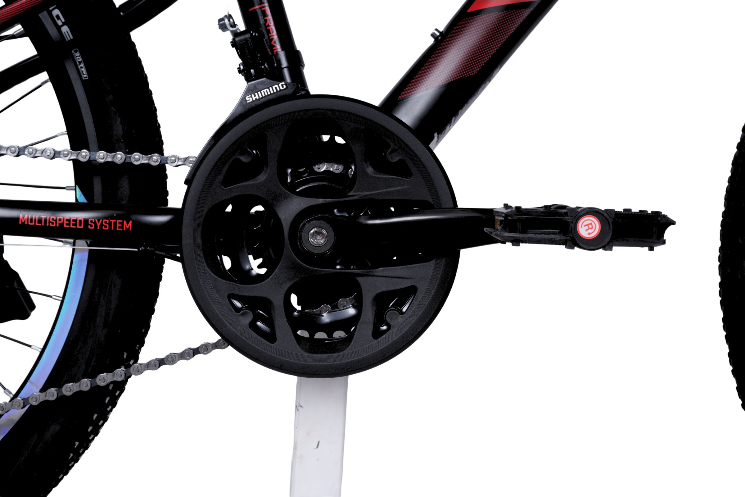 detský bicykel davi terrano 24", 130–160 cm, 21 prevodov, Čierny/Červený