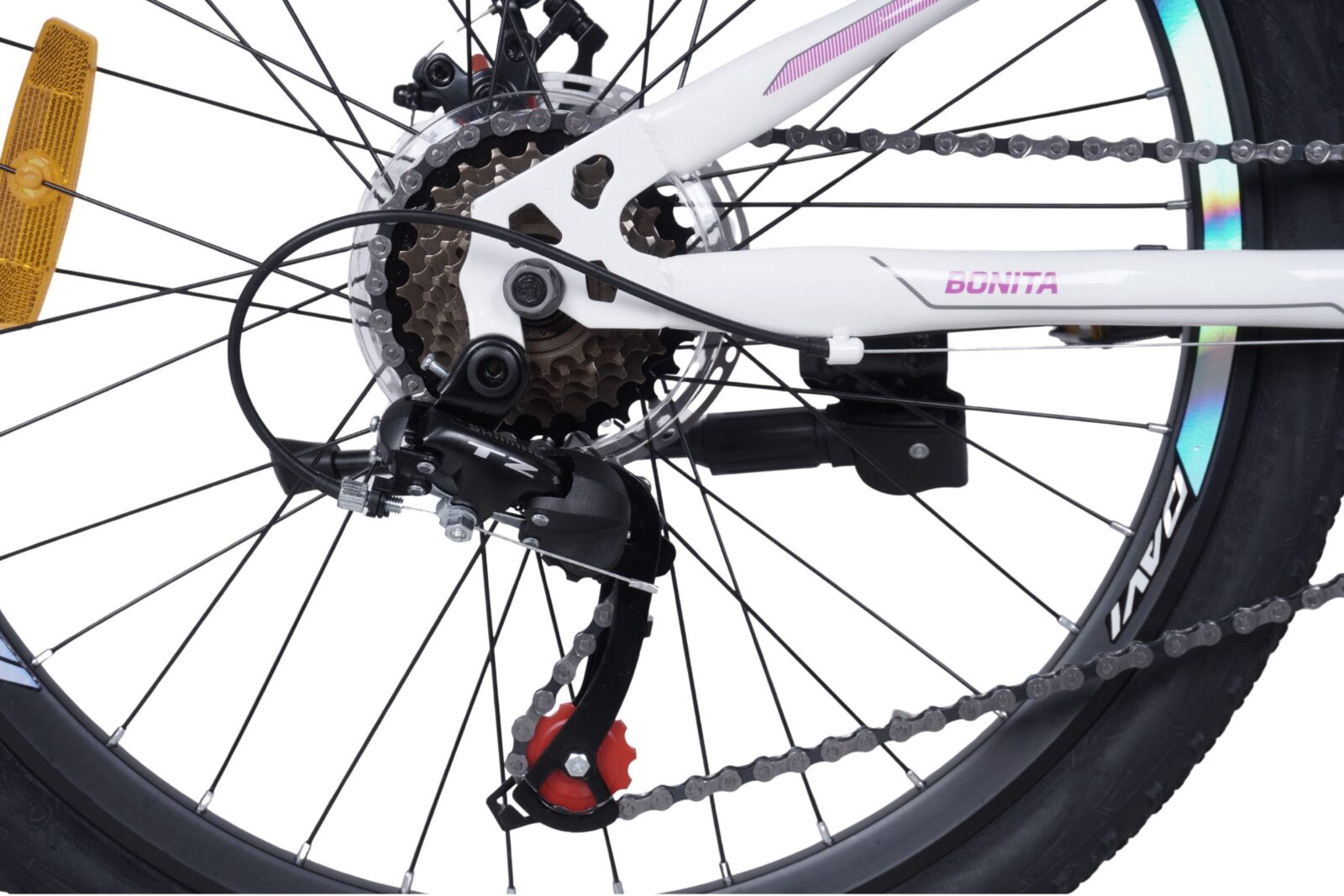 detský bicykel davi terrano 24", 130–160 cm, 21 prevodov, Čierny/Červený (copy)