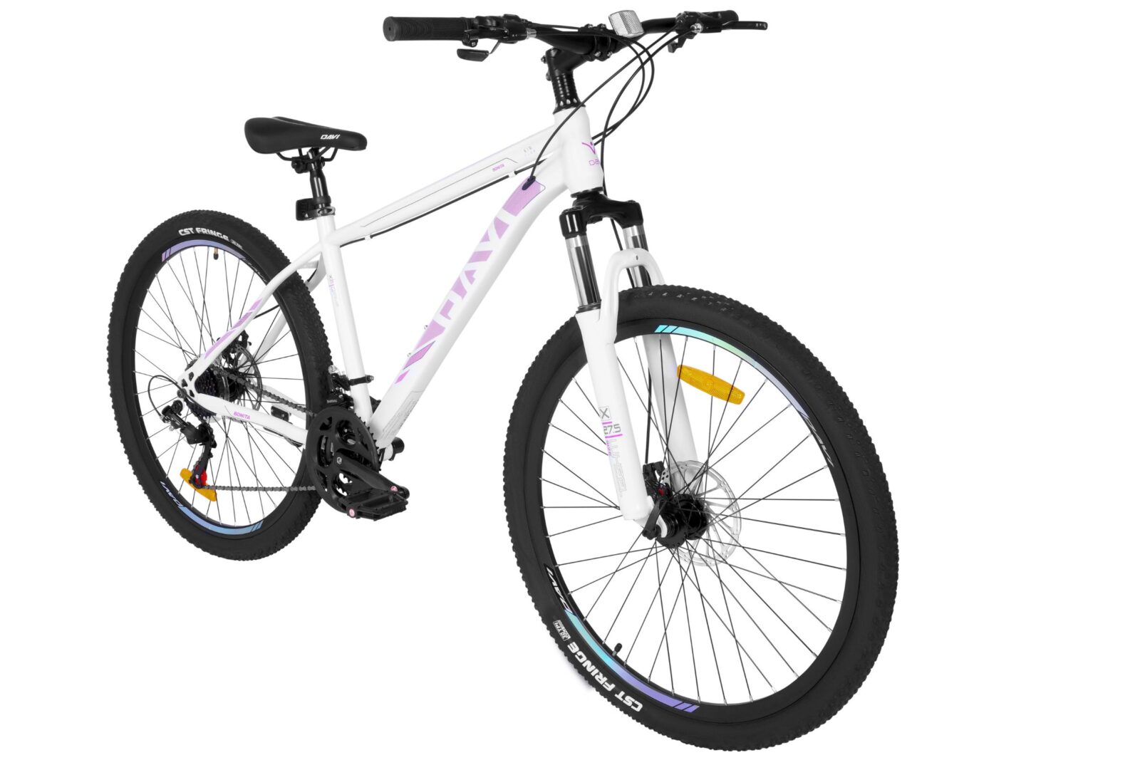 horský bicykel davi bonita 27,5", 160–185 cm, 21 prevodov, biely/ružový