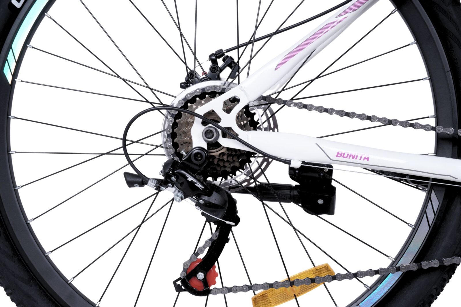 horský bicykel davi bonita 27,5", 160–185 cm, 21 prevodov, biely/ružový