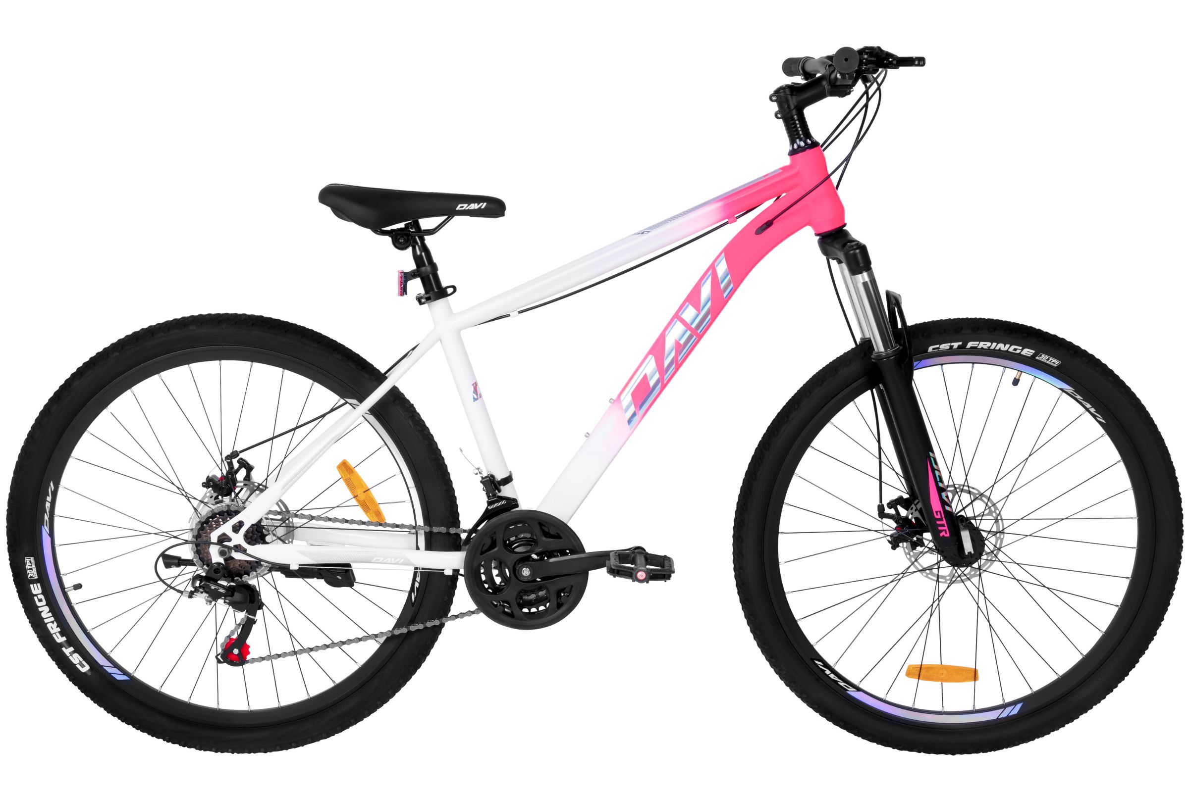 Horský bicykel Davi Bonita 27,5", 160–185 cm, 21 prevodov, Ružová/Biela farba