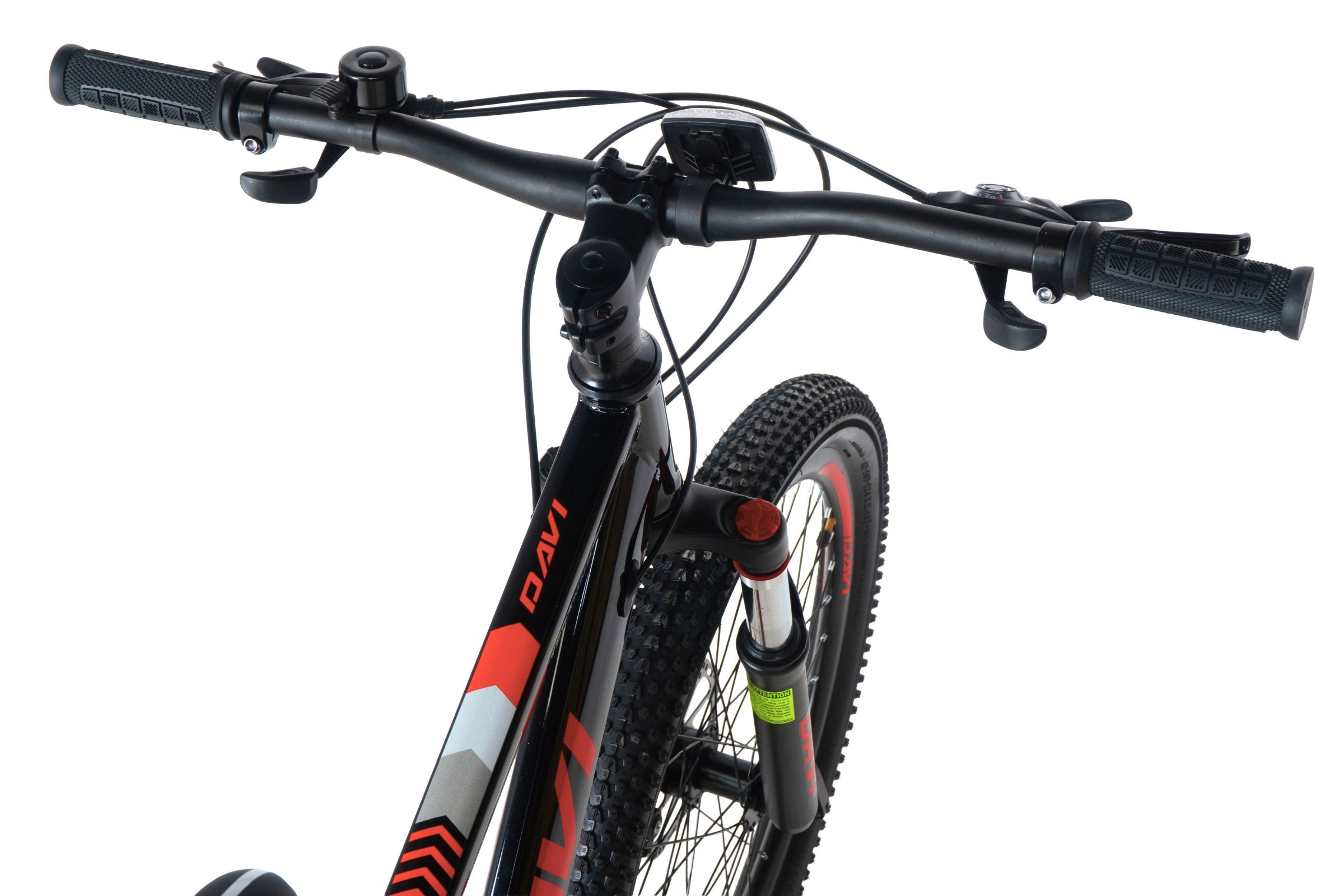 bicicleta copii davi terrano 24", 130 160 cm, 21 viteze, negru/rosu