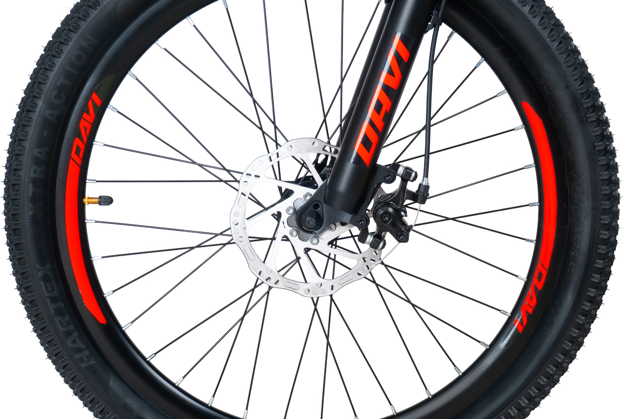 bicicleta copii davi terrano 24", 130 160 cm, 21 viteze, negru/rosu