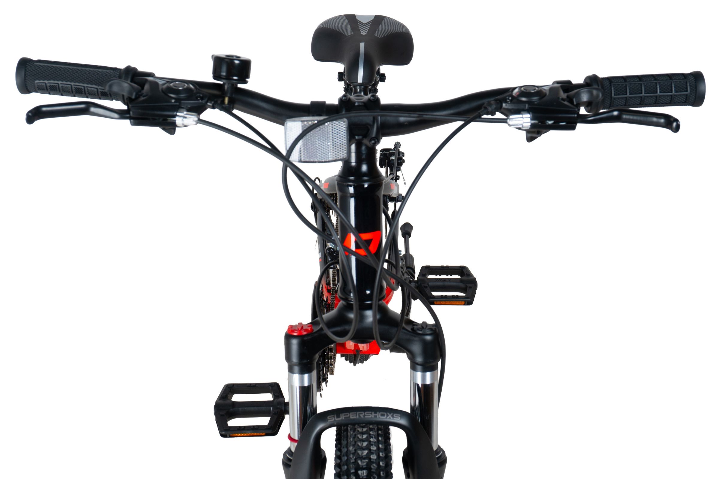 bicicleta copii davi terrano 24", 130 160 cm, 21 viteze, negru/rosu (copy)