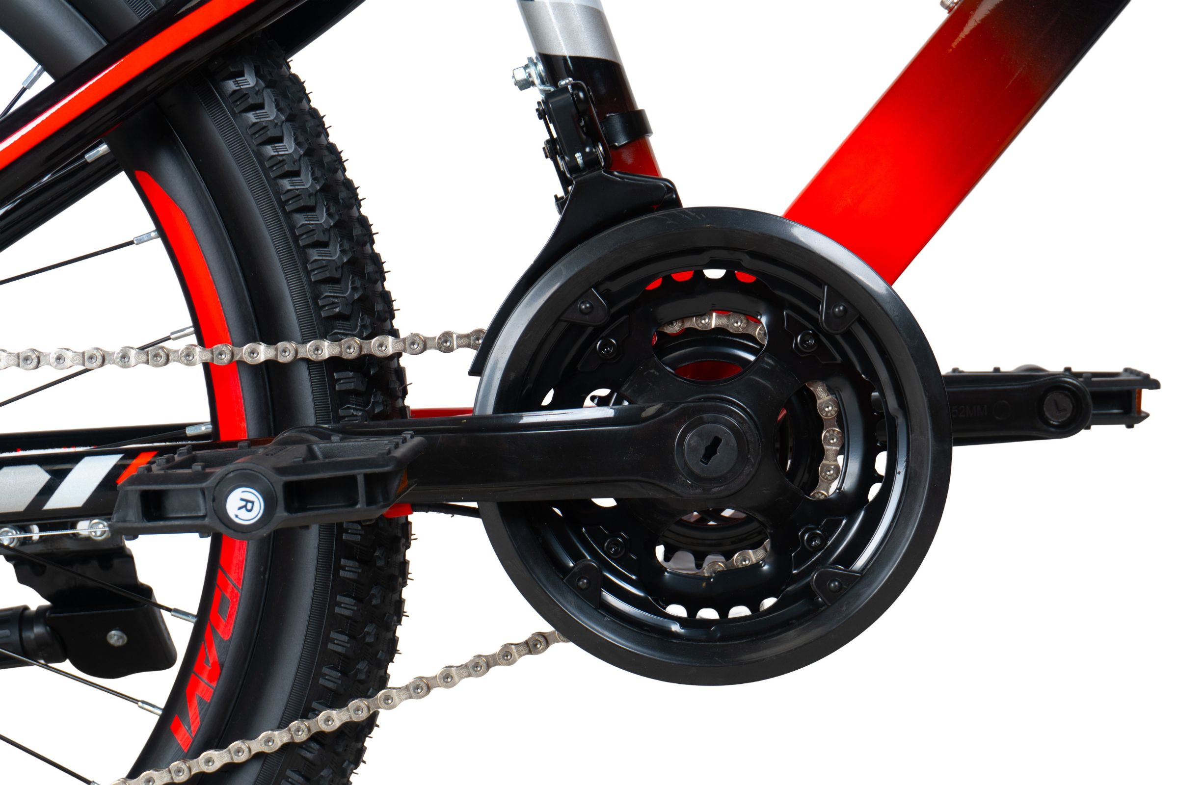 bicicleta copii davi terrano 24", 130 160 cm, 21 viteze, negru/rosu (copy)
