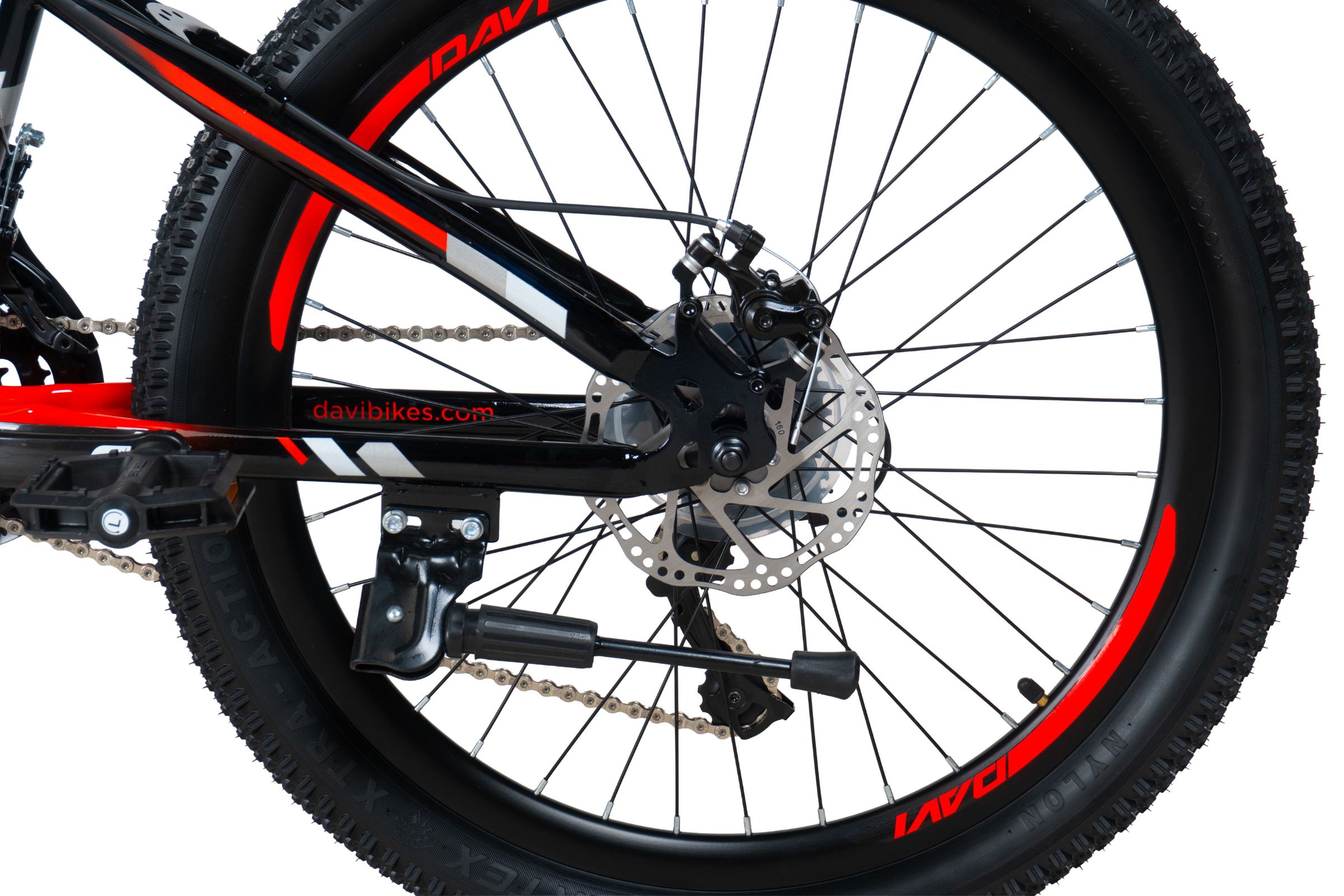bicicleta copii davi terrano 24", 130 160 cm, 21 viteze, negru/rosu (copy)