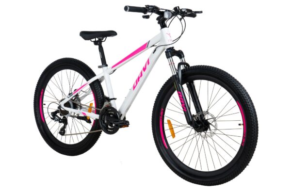 horský bicykel davi bella hliník 27,5", 160–185 cm, 21 prevodov, ružová/biela farba (copy)