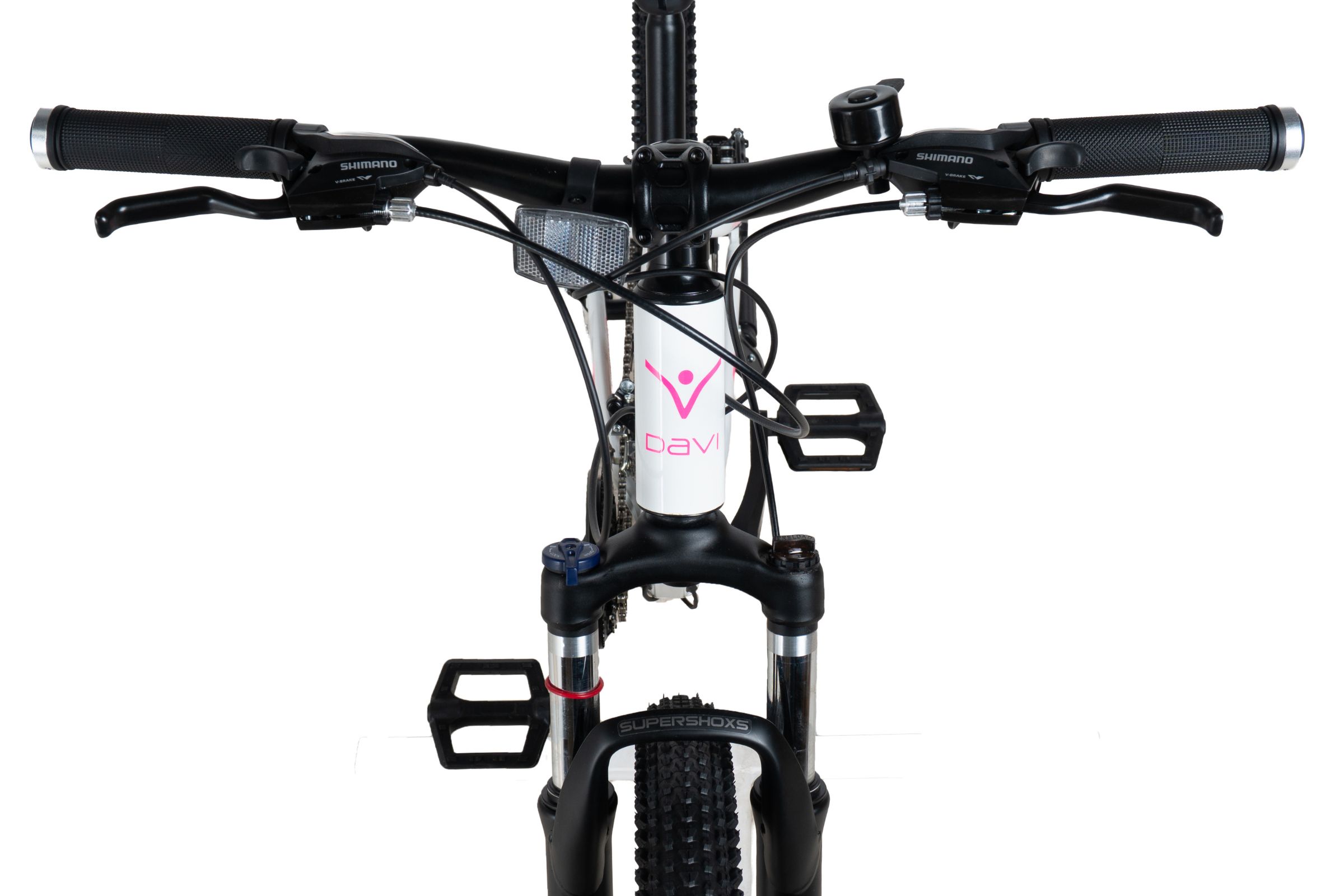 horský bicykel davi bella hliník 27,5", 160–185 cm, 21 prevodov, ružová/biela farba (copy)