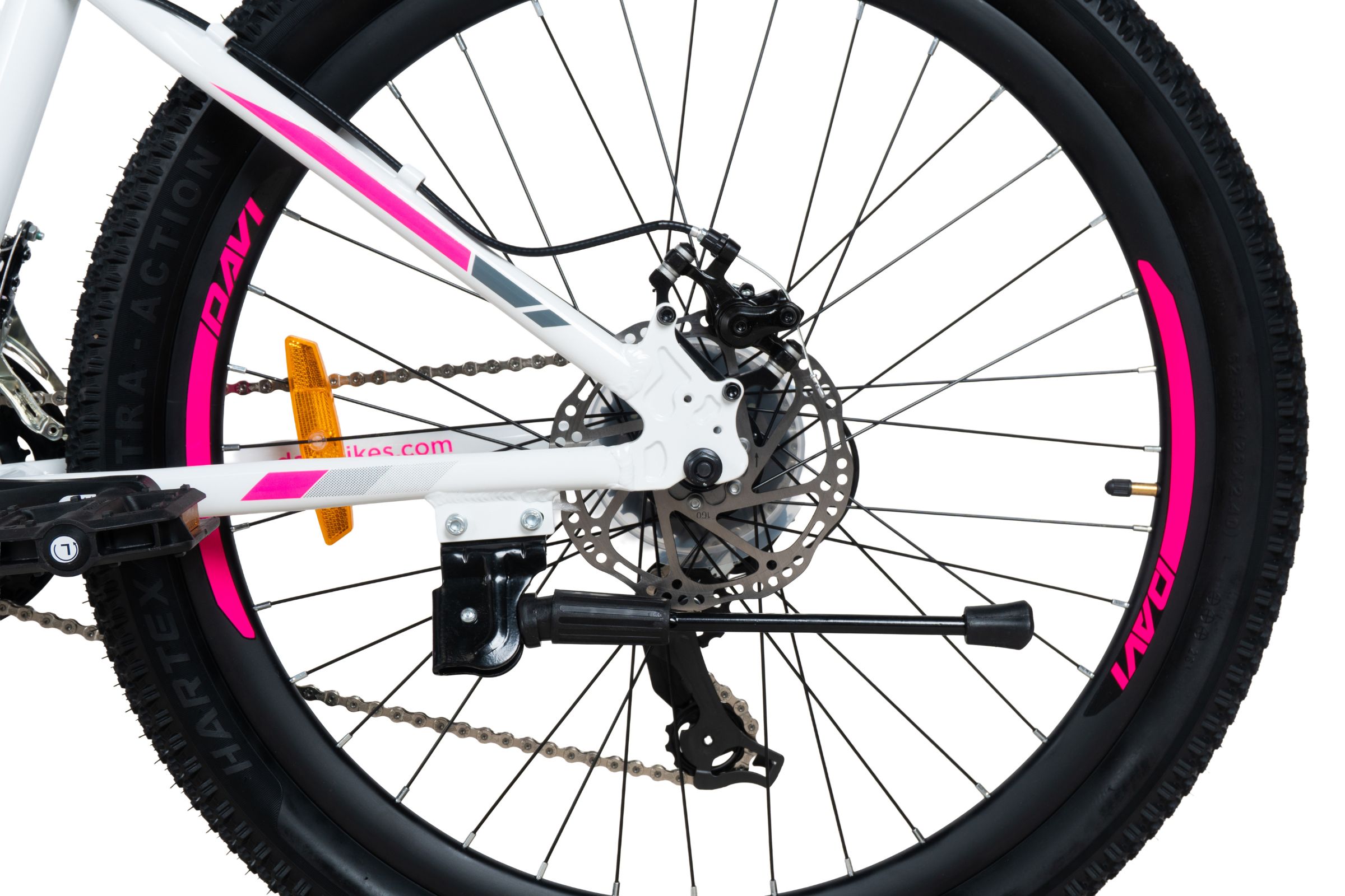 horský bicykel davi bella hliník 27,5", 160–185 cm, 21 prevodov, ružová/biela farba (copy)