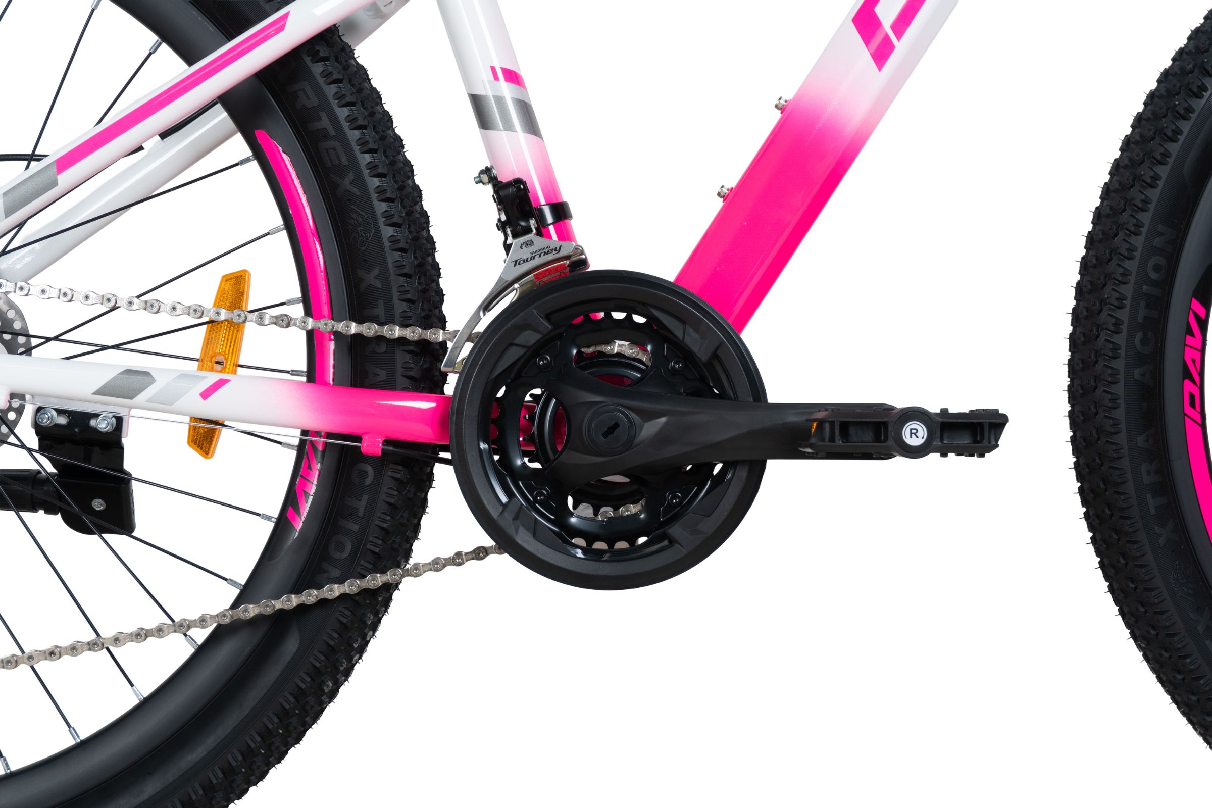 horský bicykel davi bella hliník 26", 145 170 cm, 21 prevodov, biela/ružováfarba (copy)