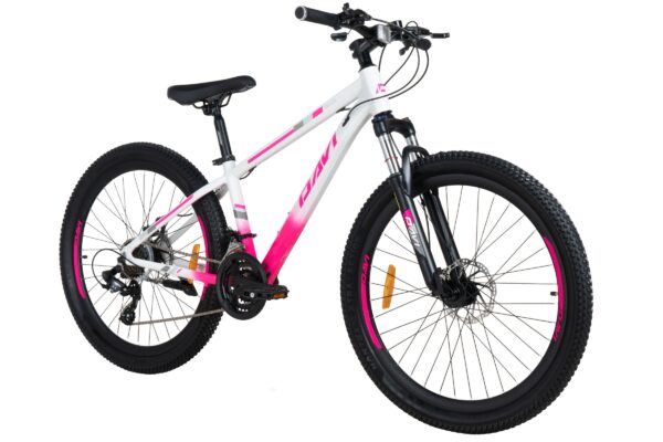 horský bicykel davi bella hliník 26", 145 170 cm, 21 prevodov, biela/ružováfarba (copy)