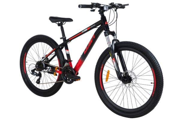 horský bicykel davi montaro hliník 26", 145 170 cm, 21 prevodov, Čierna/Červená farba