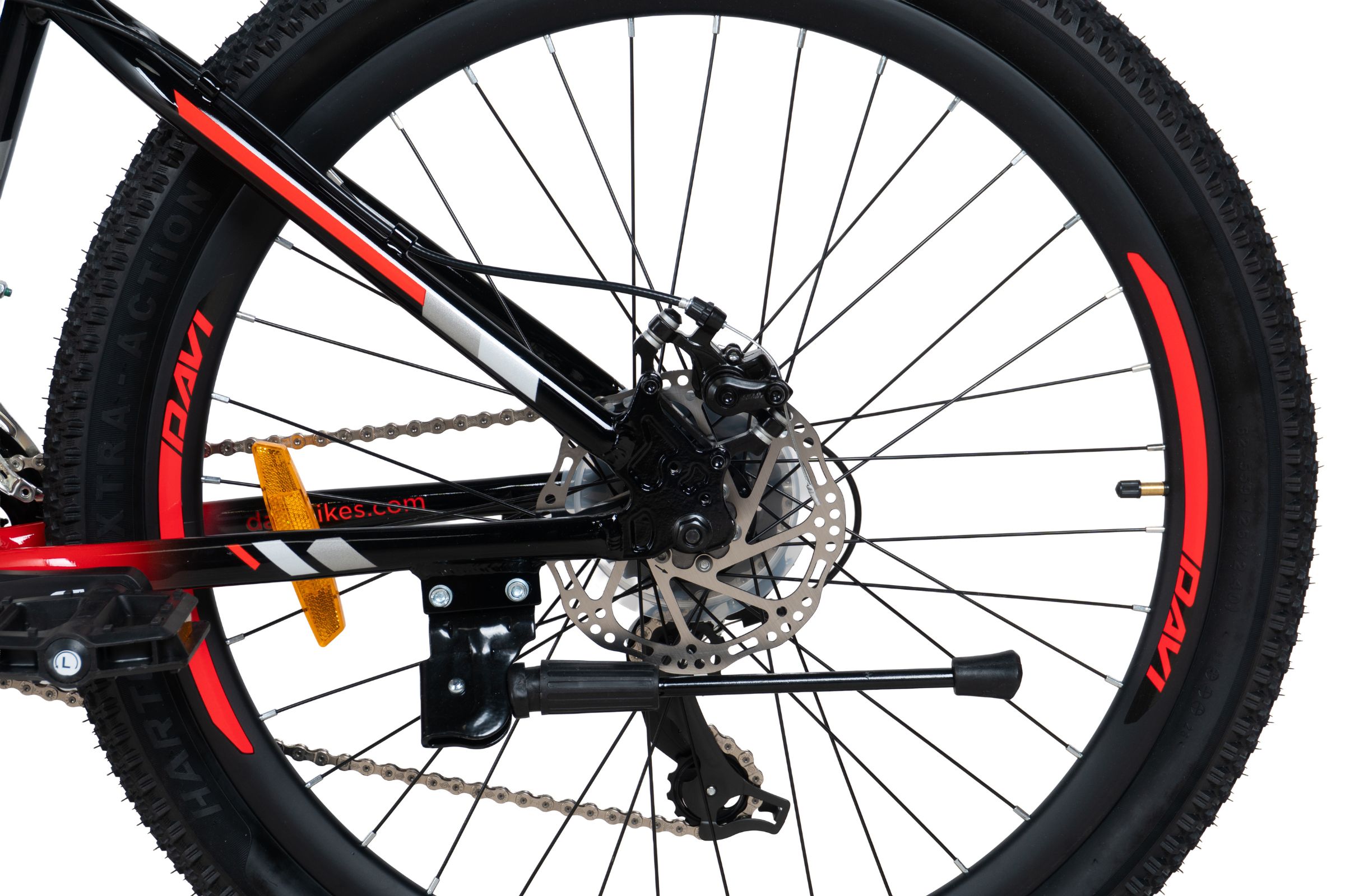 horský bicykel davi montaro hliník 26", 145 170 cm, 21 prevodov, Čierna/Červená farba