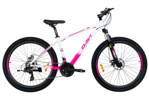 horský bicykel davi bella hliník 27,5", 160–185 cm, 21 prevodov, biela/ružová farba (copy)