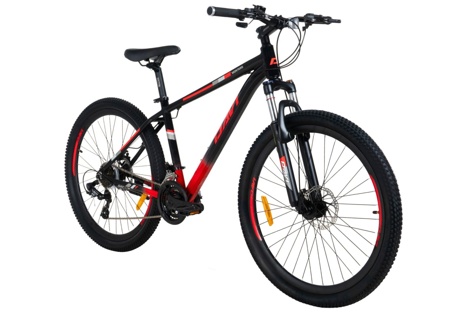 horský bicykel davi montaro aluminiu, 27,5", 160 185 cm, 21 prevodov, Červená/Čierna farba (copy)