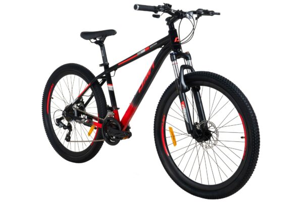 horský bicykel davi montaro aluminiu, 27,5", 160 185 cm, 21 prevodov, Červená/Čierna farba (copy)