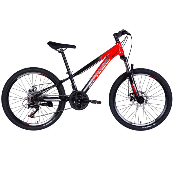 detský bicykel mars 24", 130–160 cm, 21 prevodov, Čierna/Červená farba