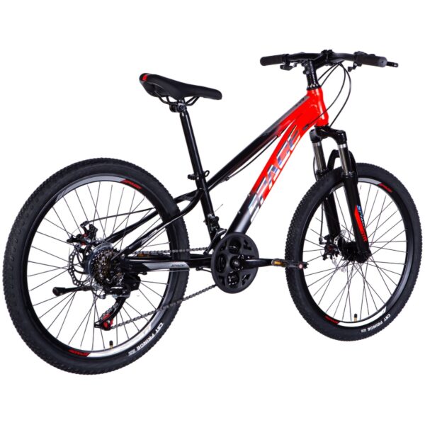 detský bicykel mars 24", 130–160 cm, 21 prevodov, Čierna/Červená farba