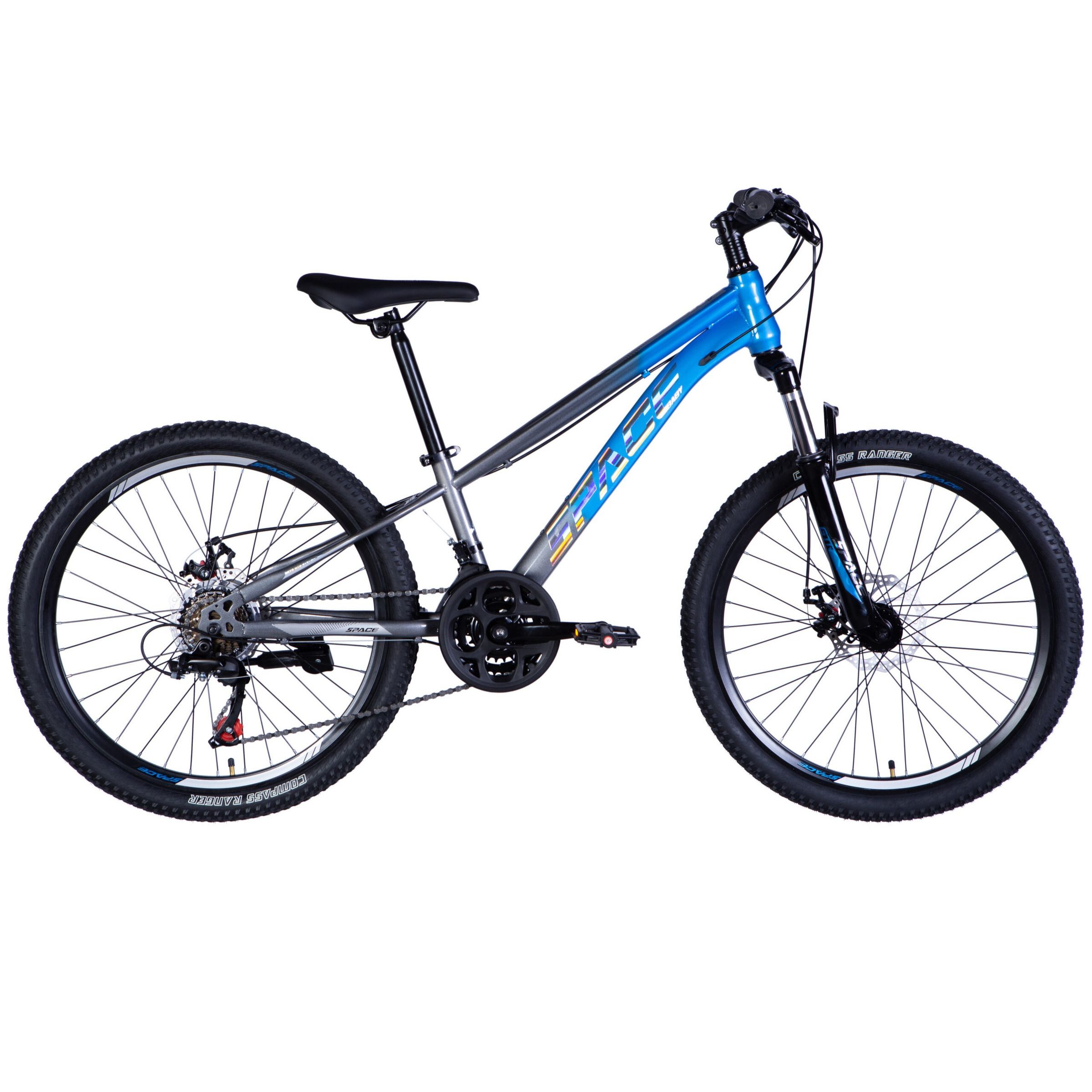 Detský bicykel Mars 24", 130–160 cm, 21 prevodov, Modrá/Sivá farba