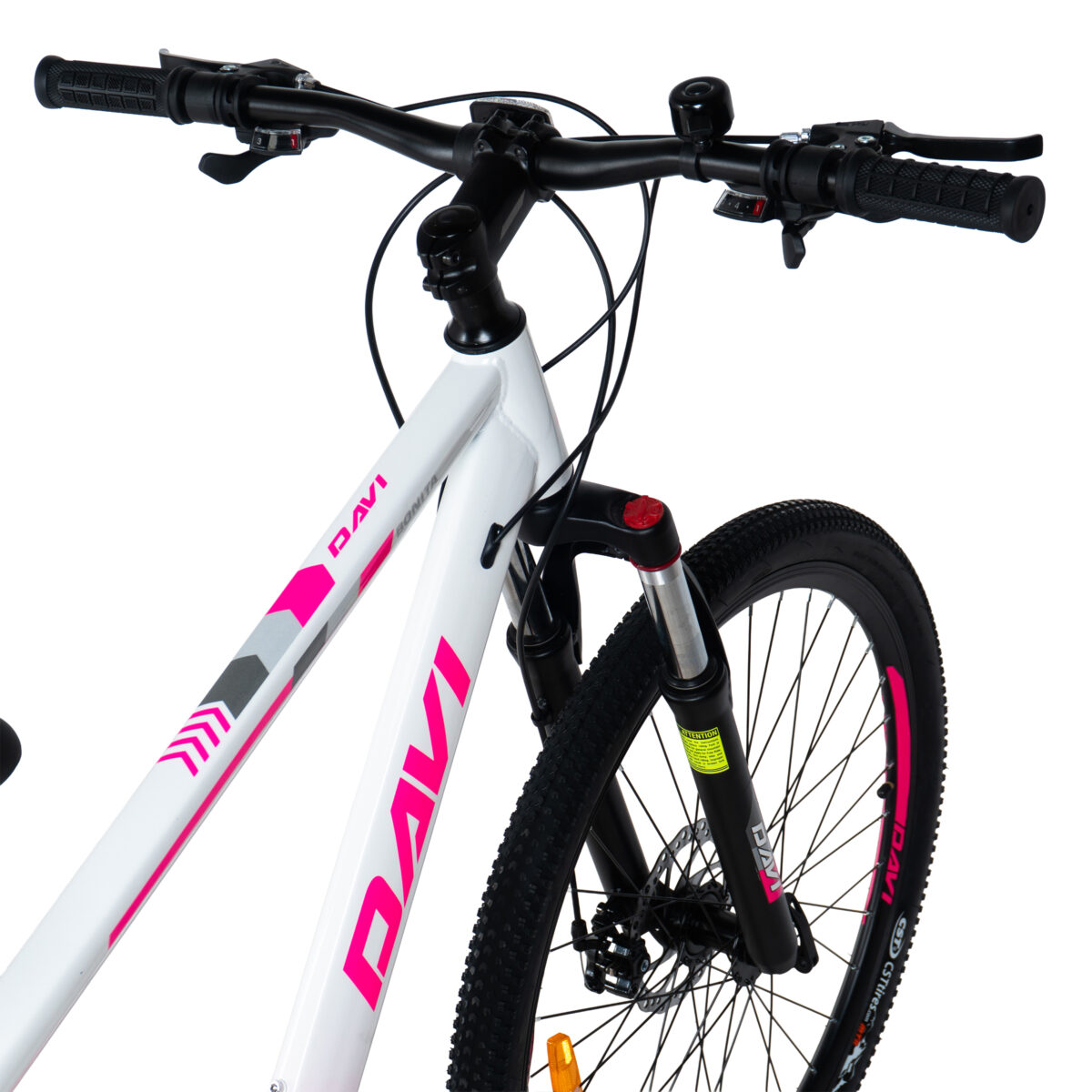 horský bicykel davi bella hliník 27,5", 160–185 cm, 21 prevodov, biela/ružová farba (copy)