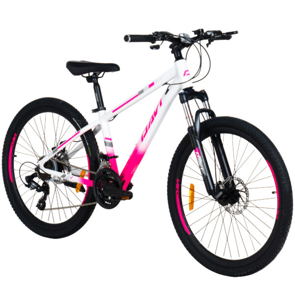 horský bicykel davi bella hliník 26", 145 170 cm, 21 prevodov, ružová/biela farba