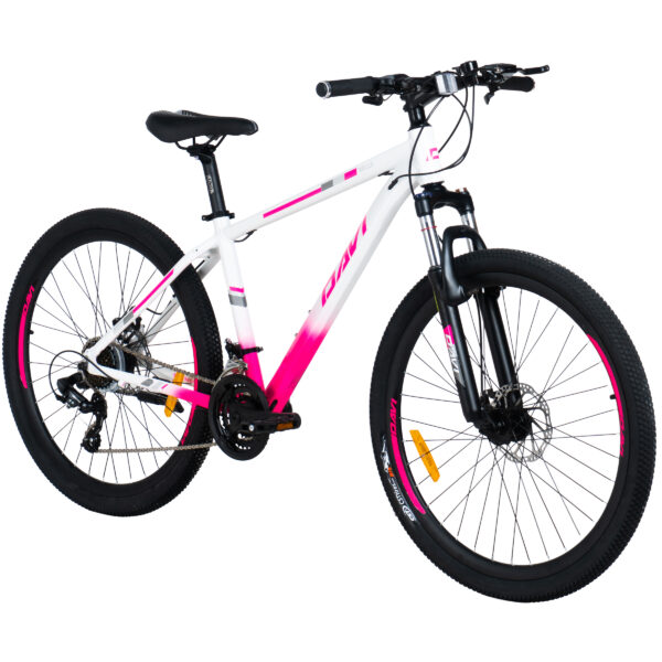 horský bicykel davi bella hliník 27,5", 160–185 cm, 21 prevodov, ružová/biela farba