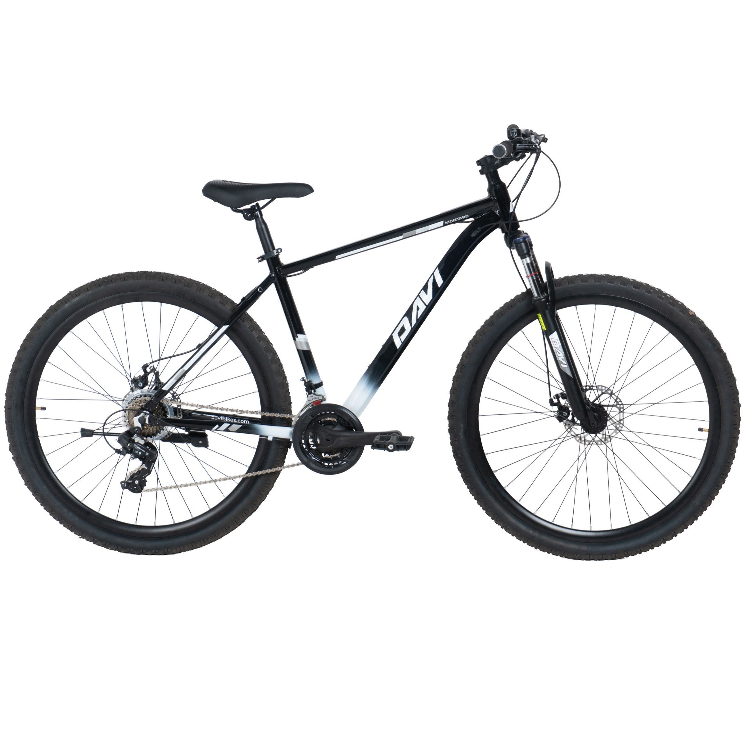 Horský bicykel Davi Montaro Hliník 29", 170-195 cm, 21 prevodov, Čierna/Biela farba