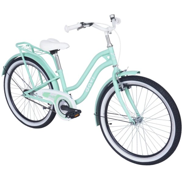 detský bicykel davi molli 24", 130 165 cm, 1 prevod, zelená farba