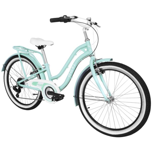 detský bicykel davi molli 24", 130 165 cm, 7 prevodov, zelená farba