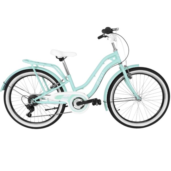 detský bicykel davi molli 24", 130 165 cm, 7 prevodov, zelená farba