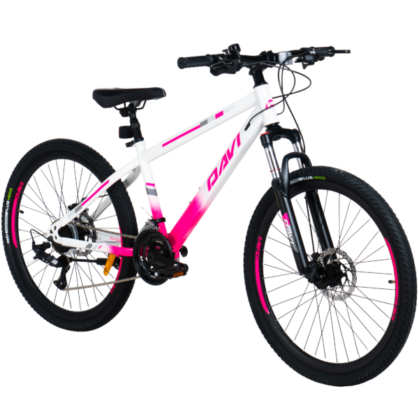 horský bicykel davi bonita 26, 145–170 cm, 21 prevodov, ružová/biela farba