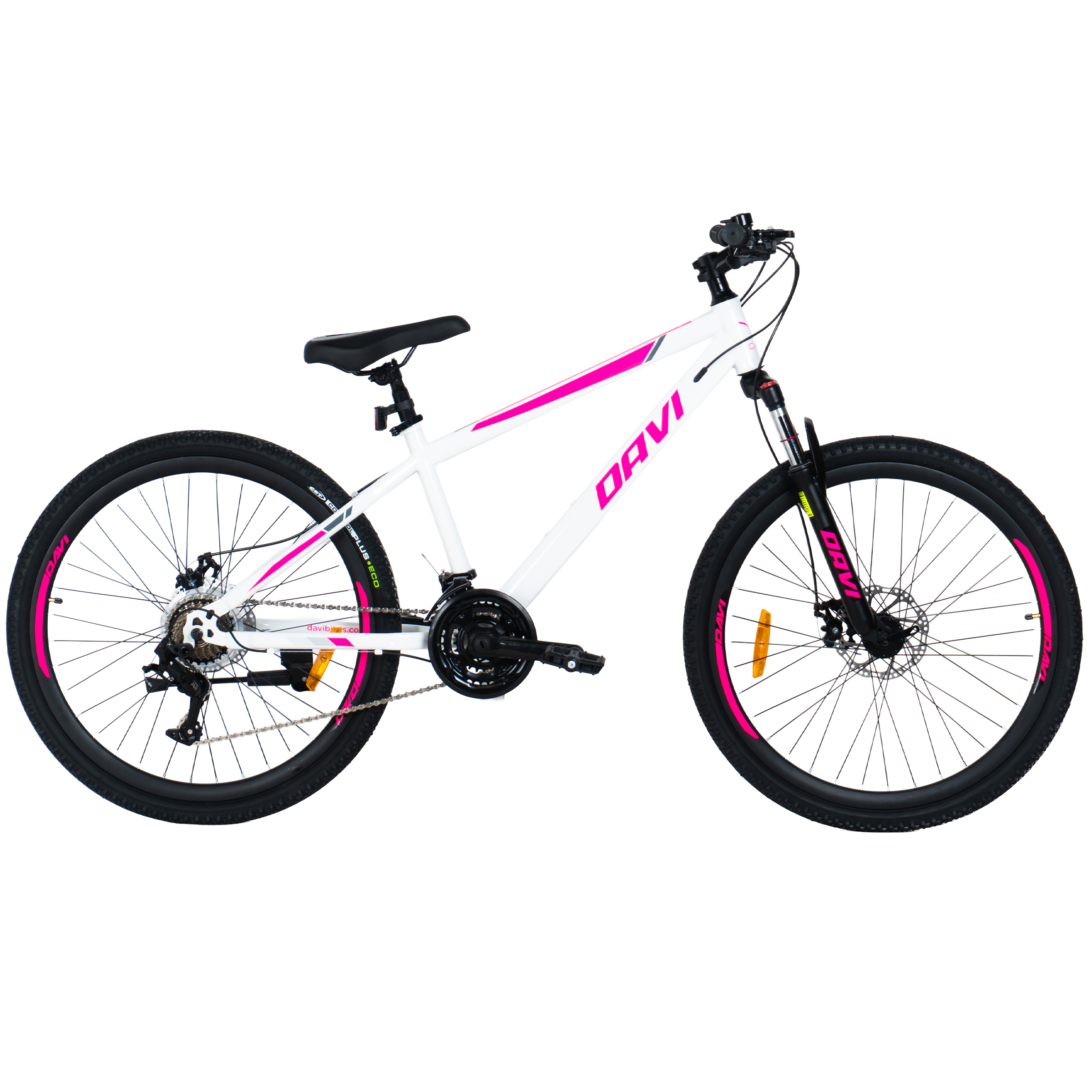 Horský bicykel Davi Bonita 26", 145-170 cm, 21 prevodov, Biela/Ružová farba