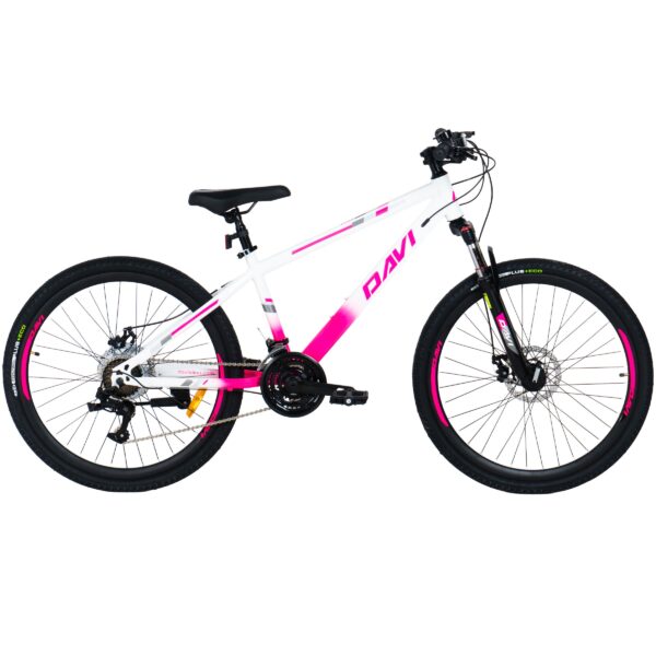 horský bicykel davi bonita 26, 145–170 cm, 21 prevodov, ružová/biela farba