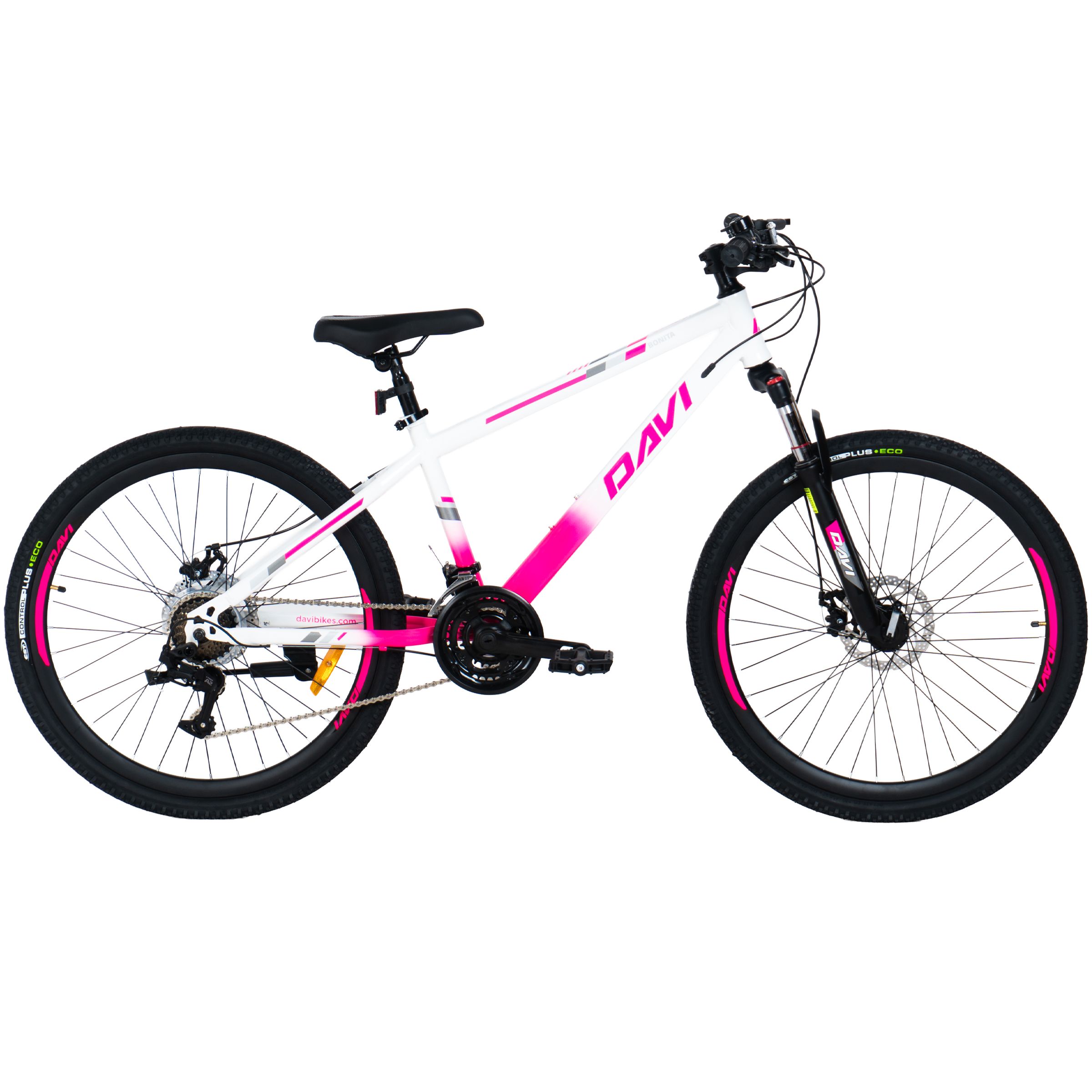 Horský bicykel Davi Bonita 26, 145–170 cm, 21 prevodov, Ružová/Biela farba