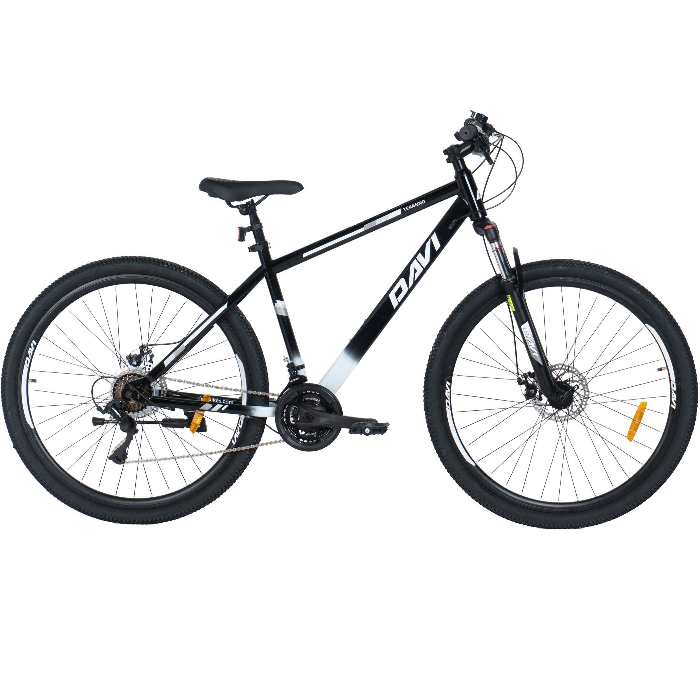 Horský bicykel Davi Terrano 29", 170-195 cm, 21 prevodov, Čierna/Biela farba