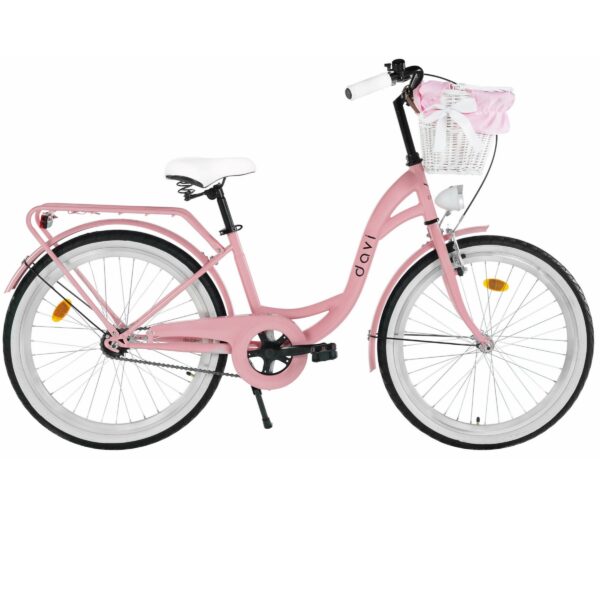 detský bicykel davi amelia 24", 130–165 cm, 1 prevod, ružová/Čierna farba