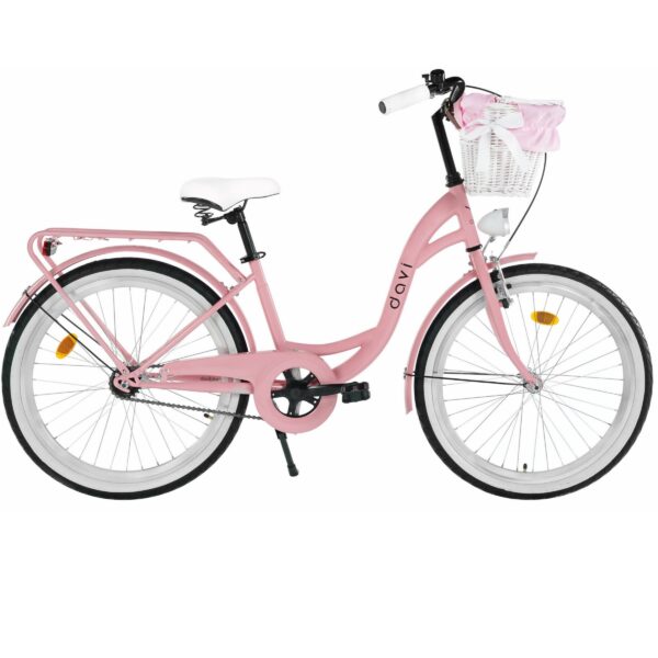 dámsky bicykel davi lila 26", 155–180 cm, 1 prevod, ružová/Čierna farba