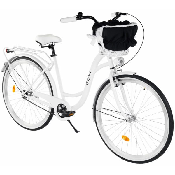 dámsky bicykel davi lila 28", 160–185 cm, 1 prevod, biela/Čierna farba