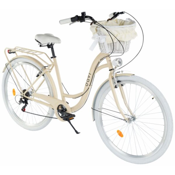 dámsky bicykel davi emma 28", 160–185 cm, 7 prevodov, krémová/biela farba